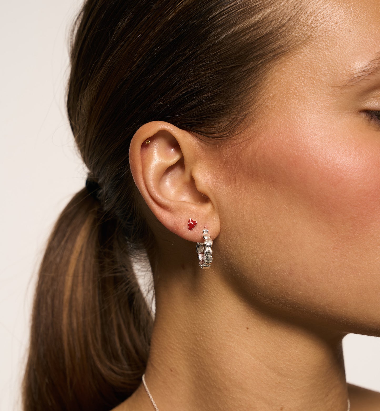 Small Madeleine Hoop Earrings Gold and Silver