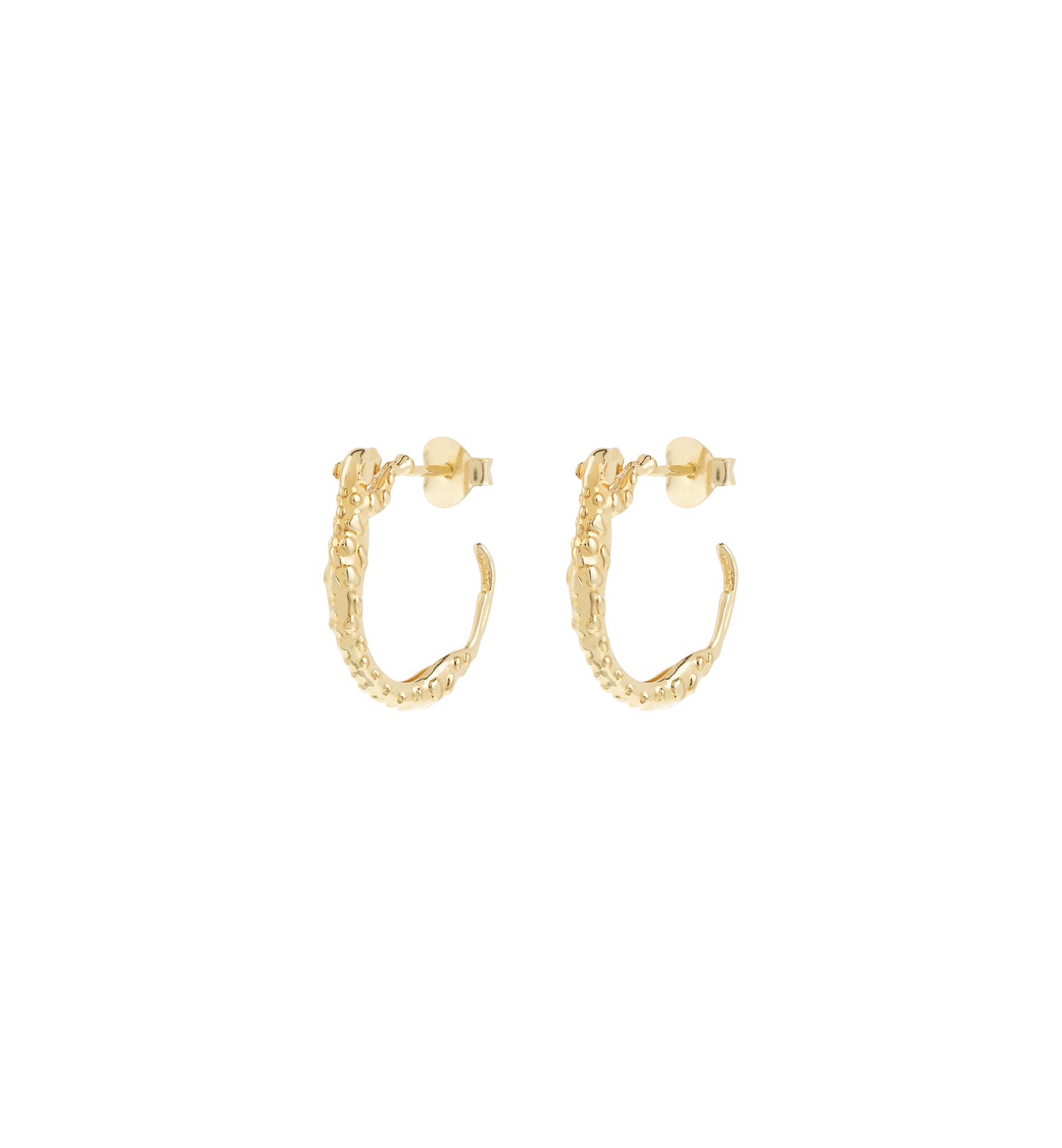 Small Wild Arc Hoop Earrings Gold and Silver