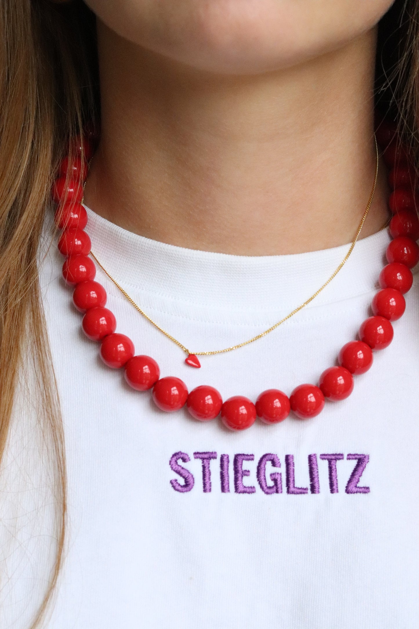Bold Beads Ketting Rood
