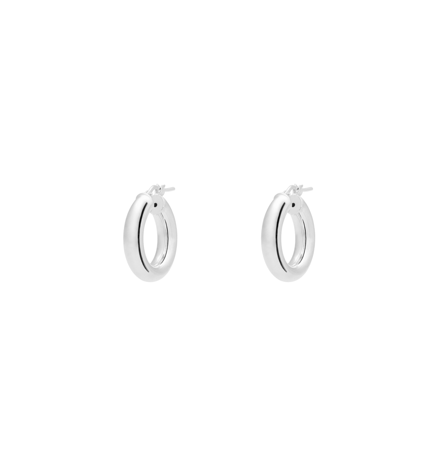 Thick Plain Hoop Earrings