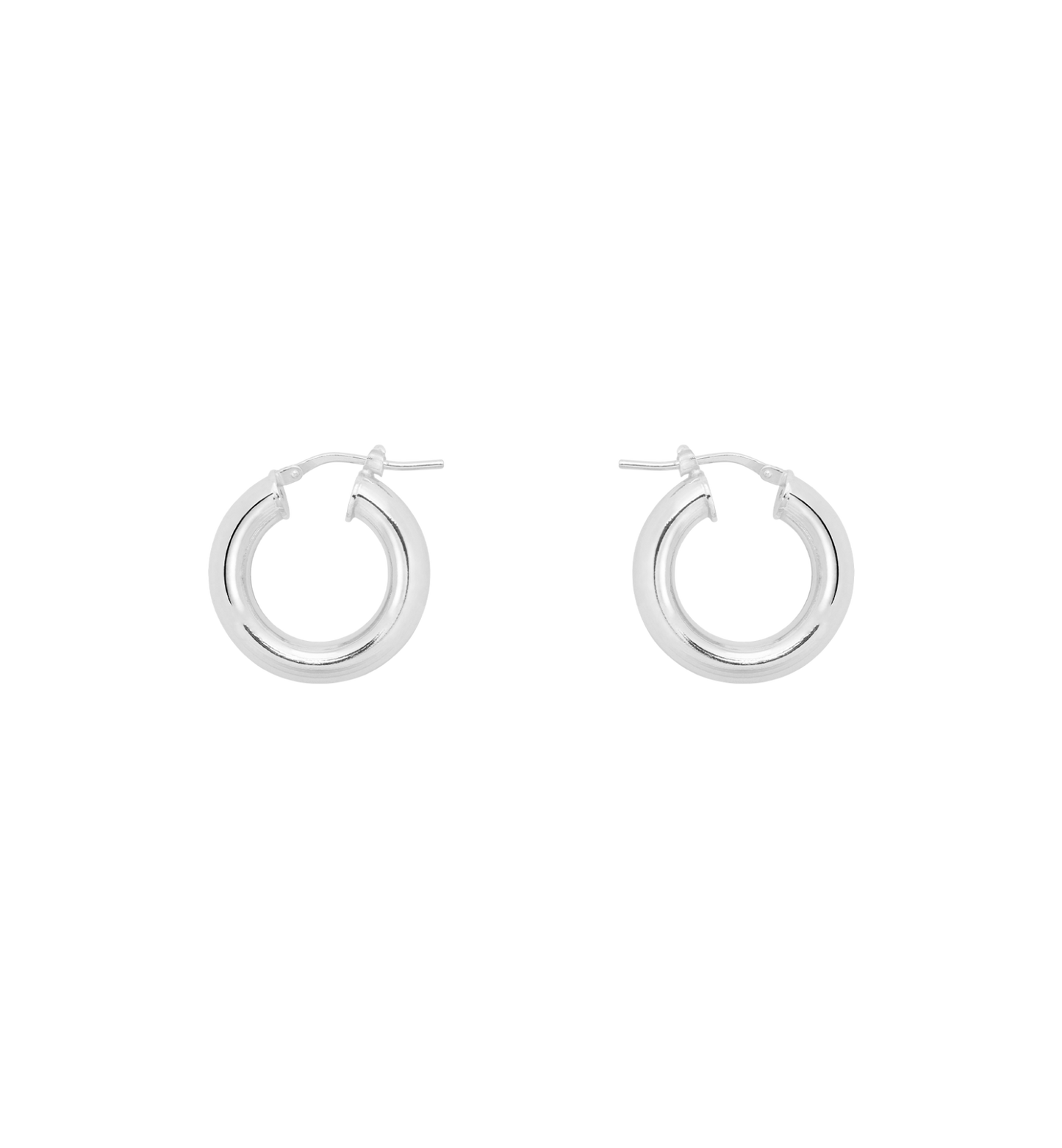 Thick Plain Hoop Earrings