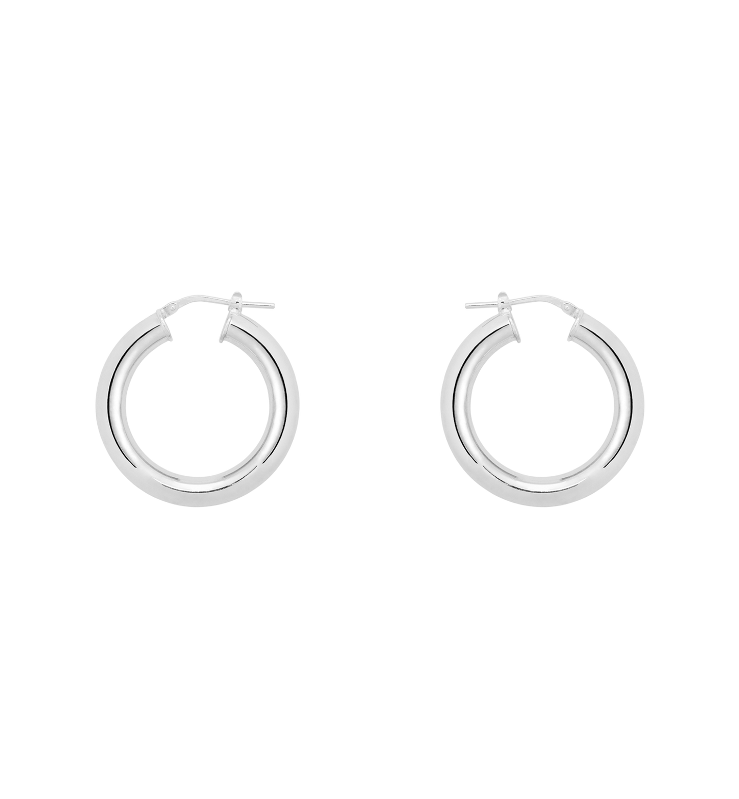 Thick Plain Hoop Earrings