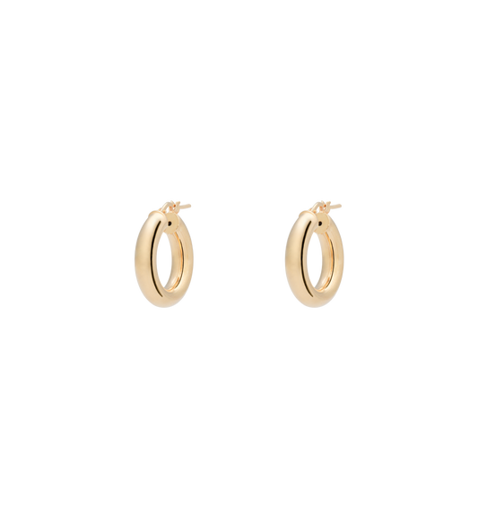 Thick Plain Hoop Earrings