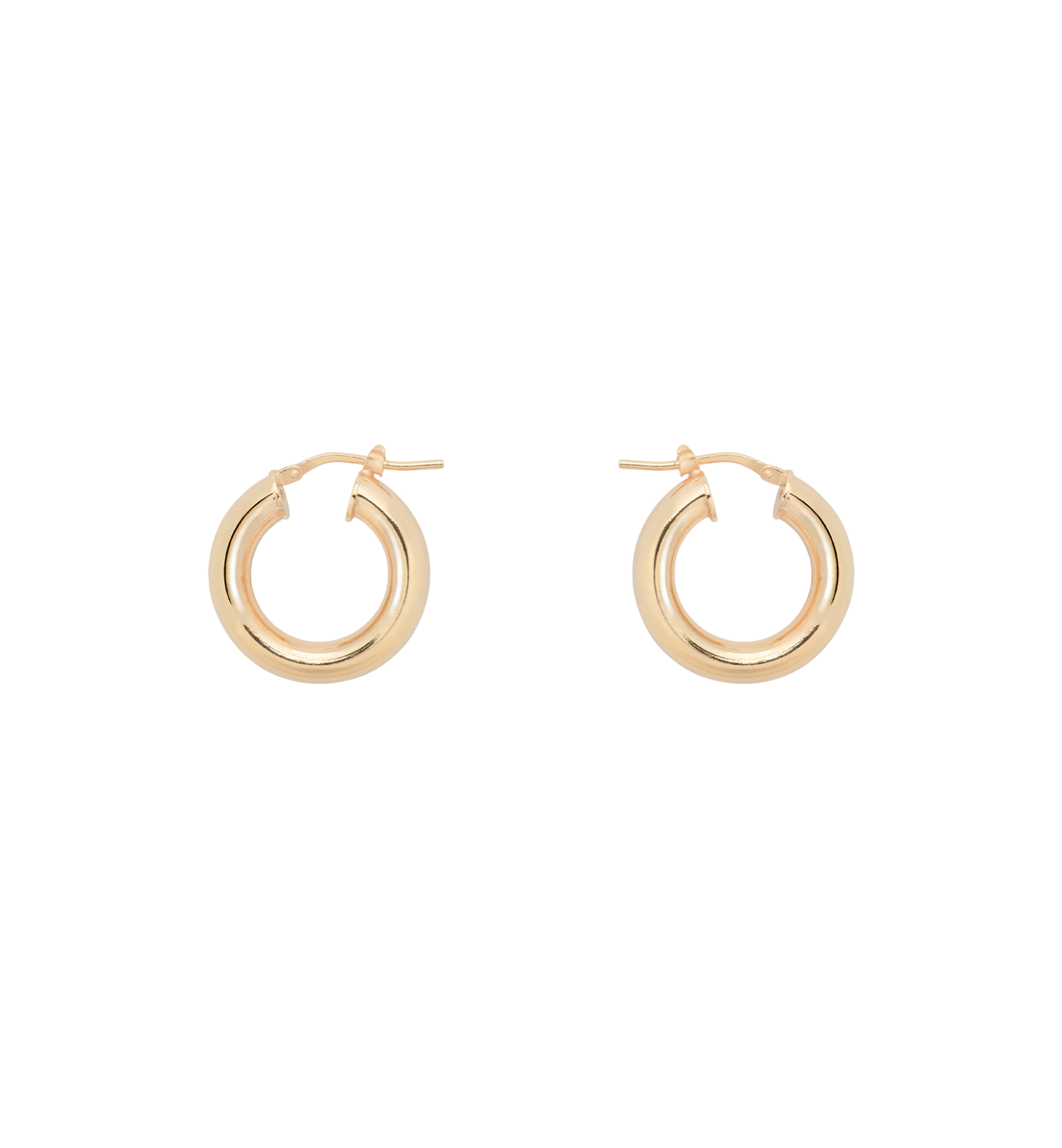 Thick Plain Hoop Earrings