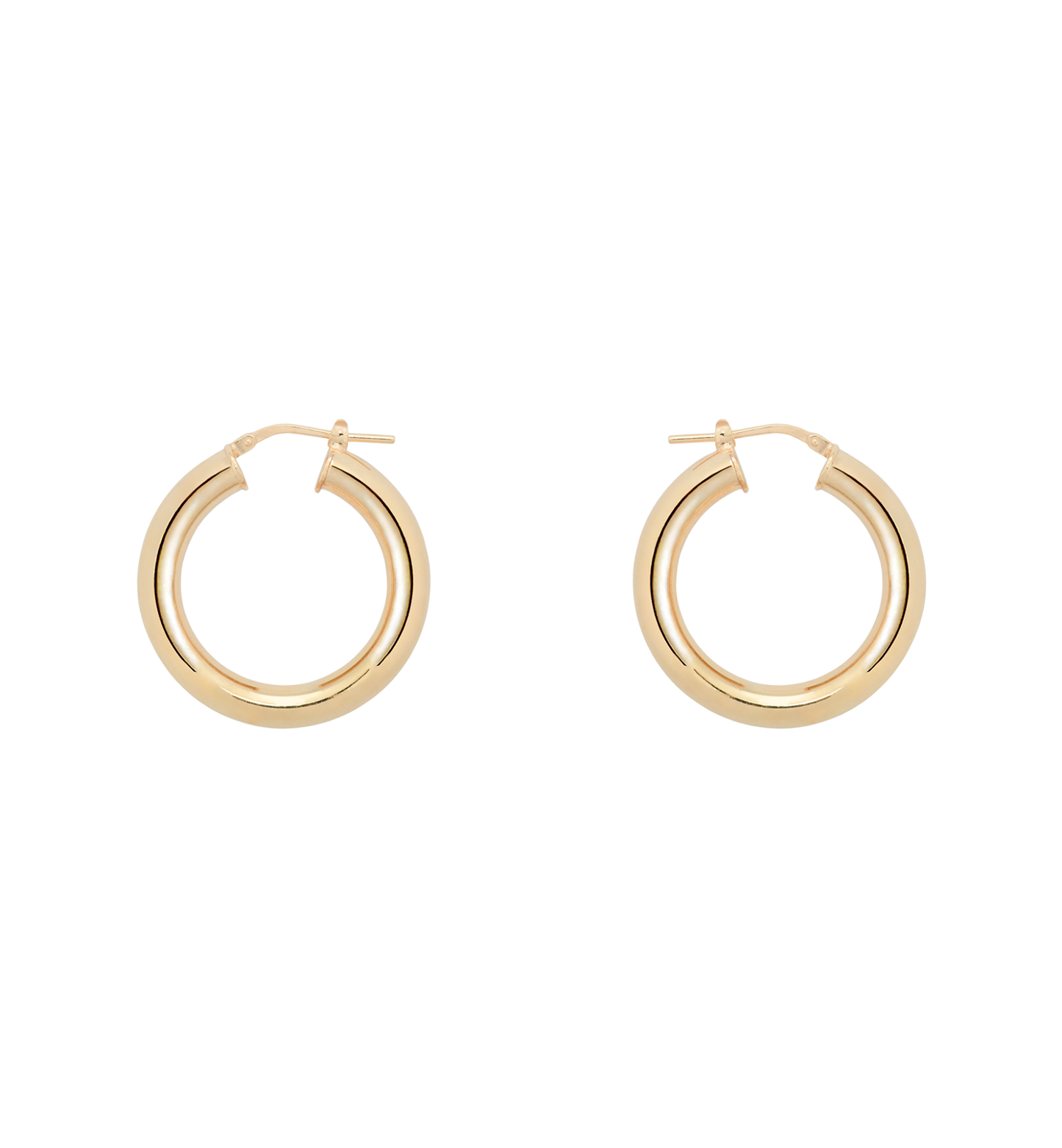 Thick Plain Hoop Earrings