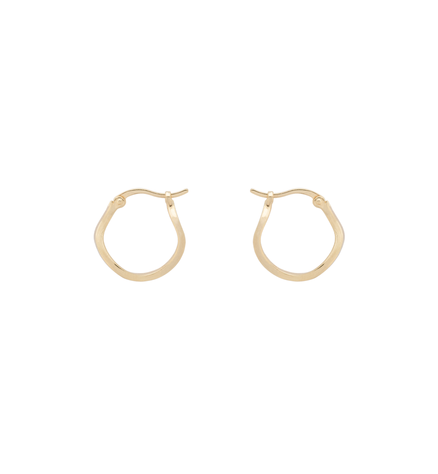 Small Organic Hoop Earrings Gold and Silver
