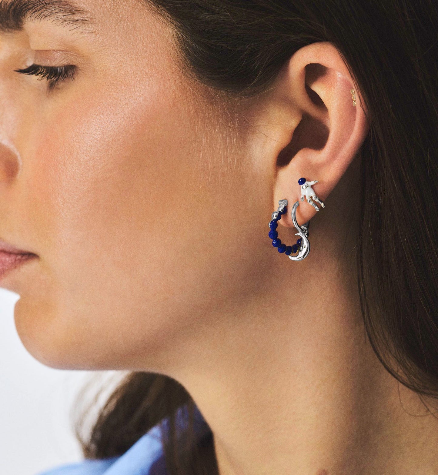 Single Luna Ring Earring