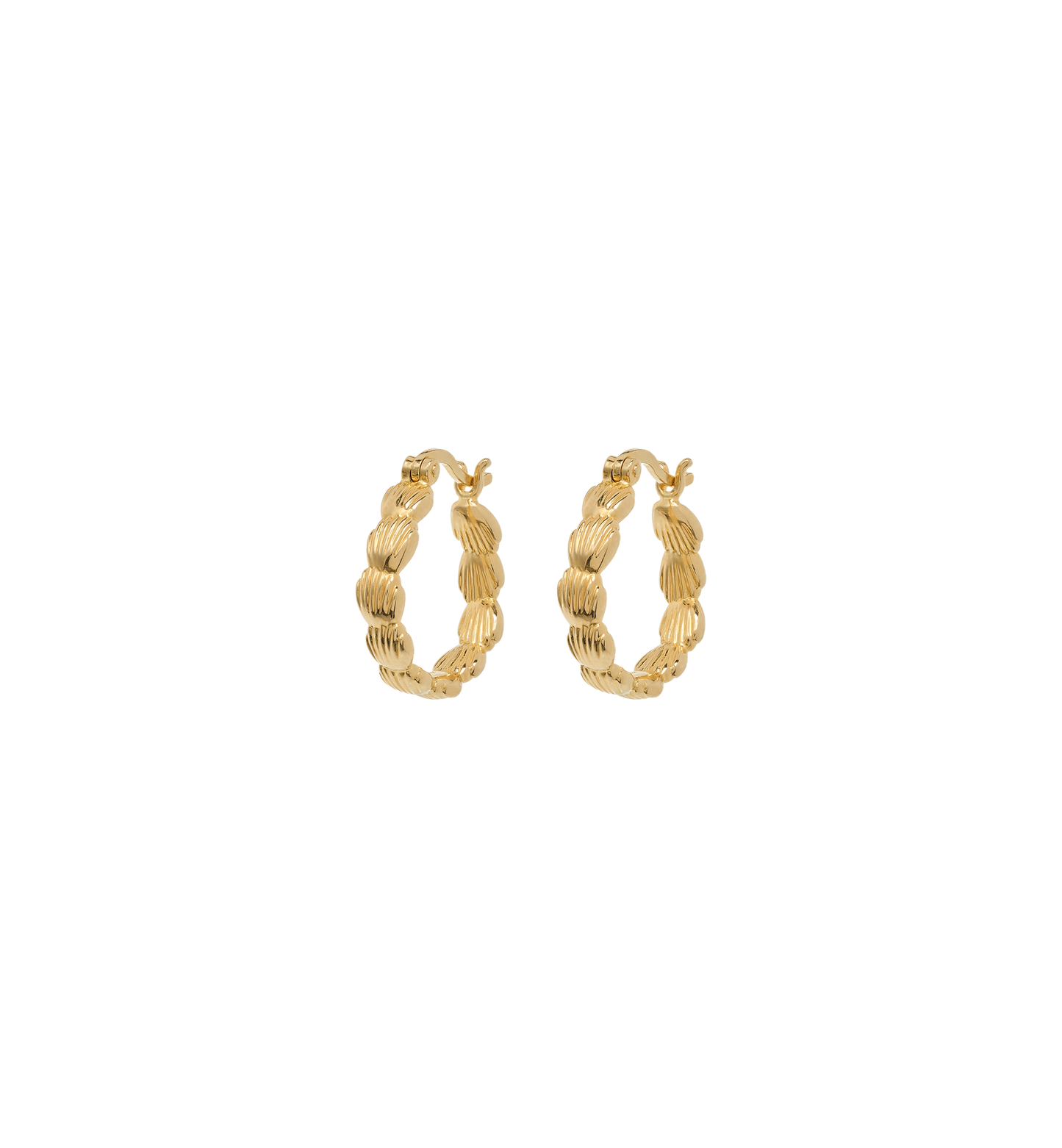 Small Madeleine Hoop Earrings Gold and Silver