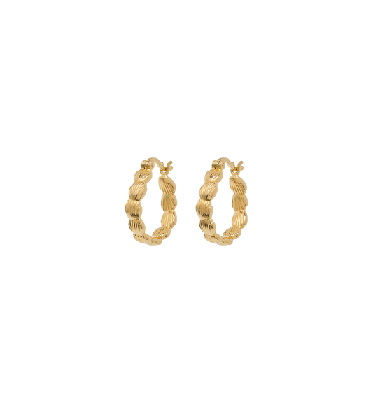 Small Madeleine Hoop Earrings Gold and Silver