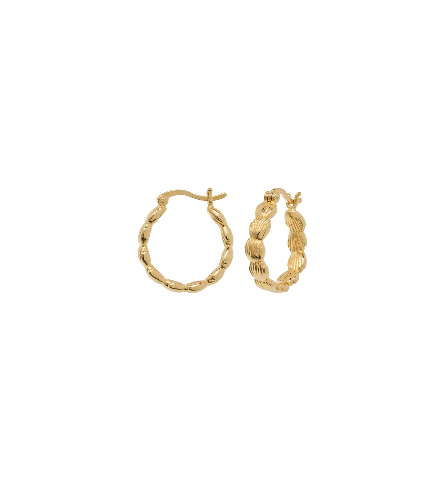 Small Madeleine Hoop Earrings Gold and Silver