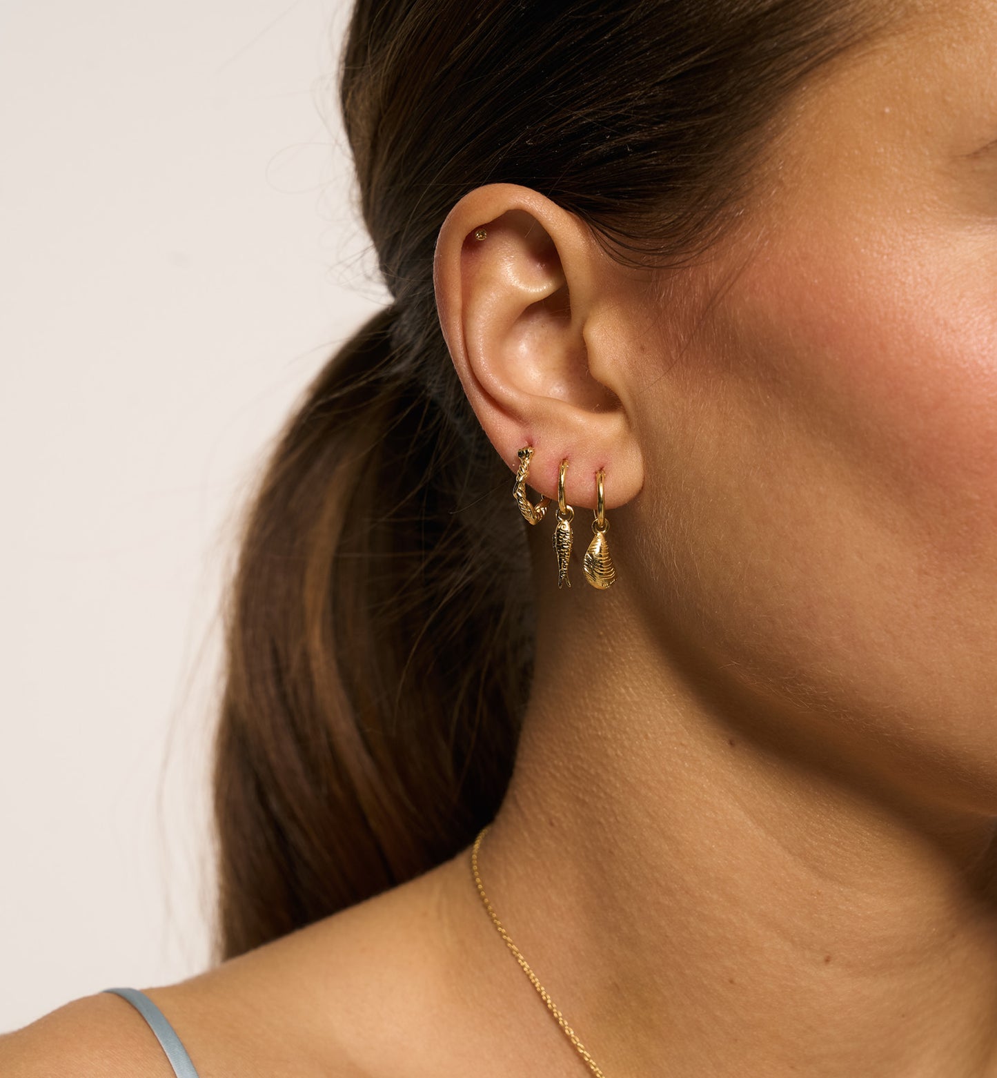Single Sardine Ring Earring