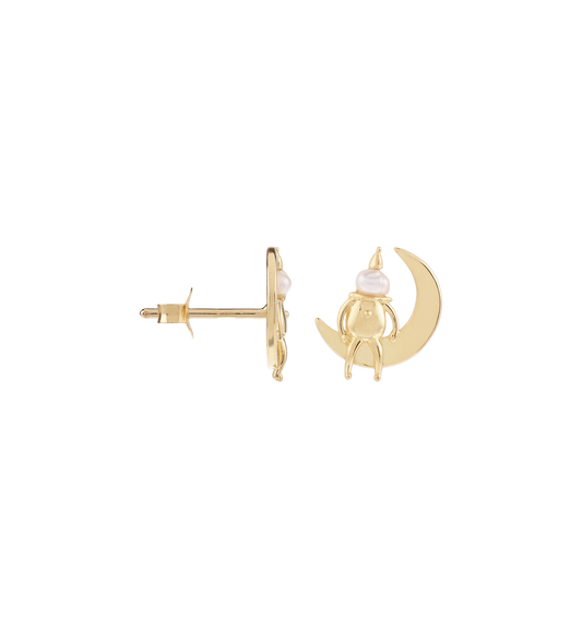 Single Pierrot Stud Gold