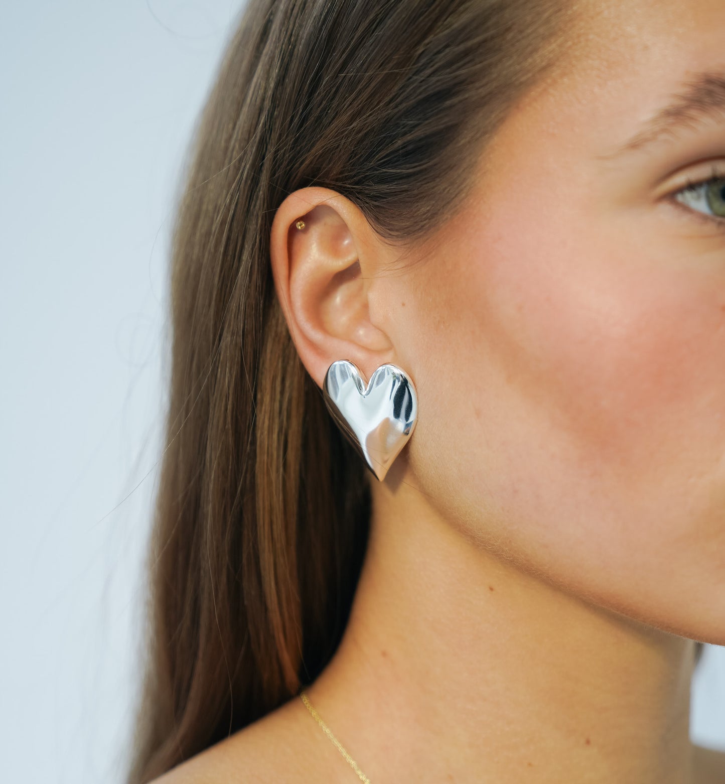 Forbidden Love Stud Earrings Gold and Silver