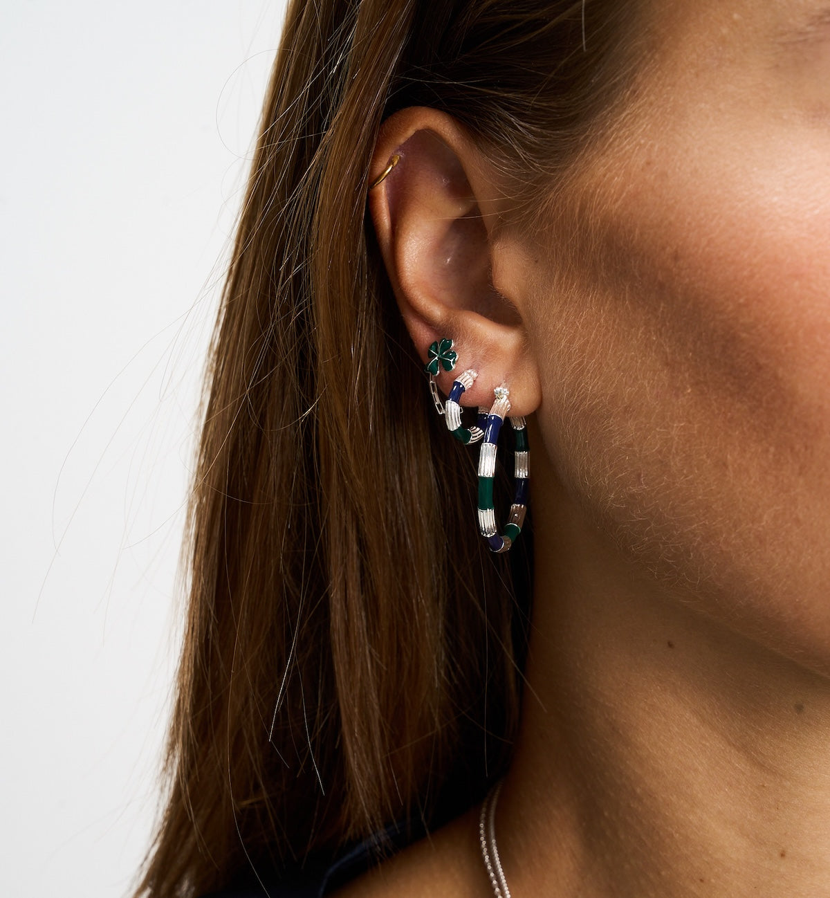Small Archetype Hoop Earrings Gold and Silver
