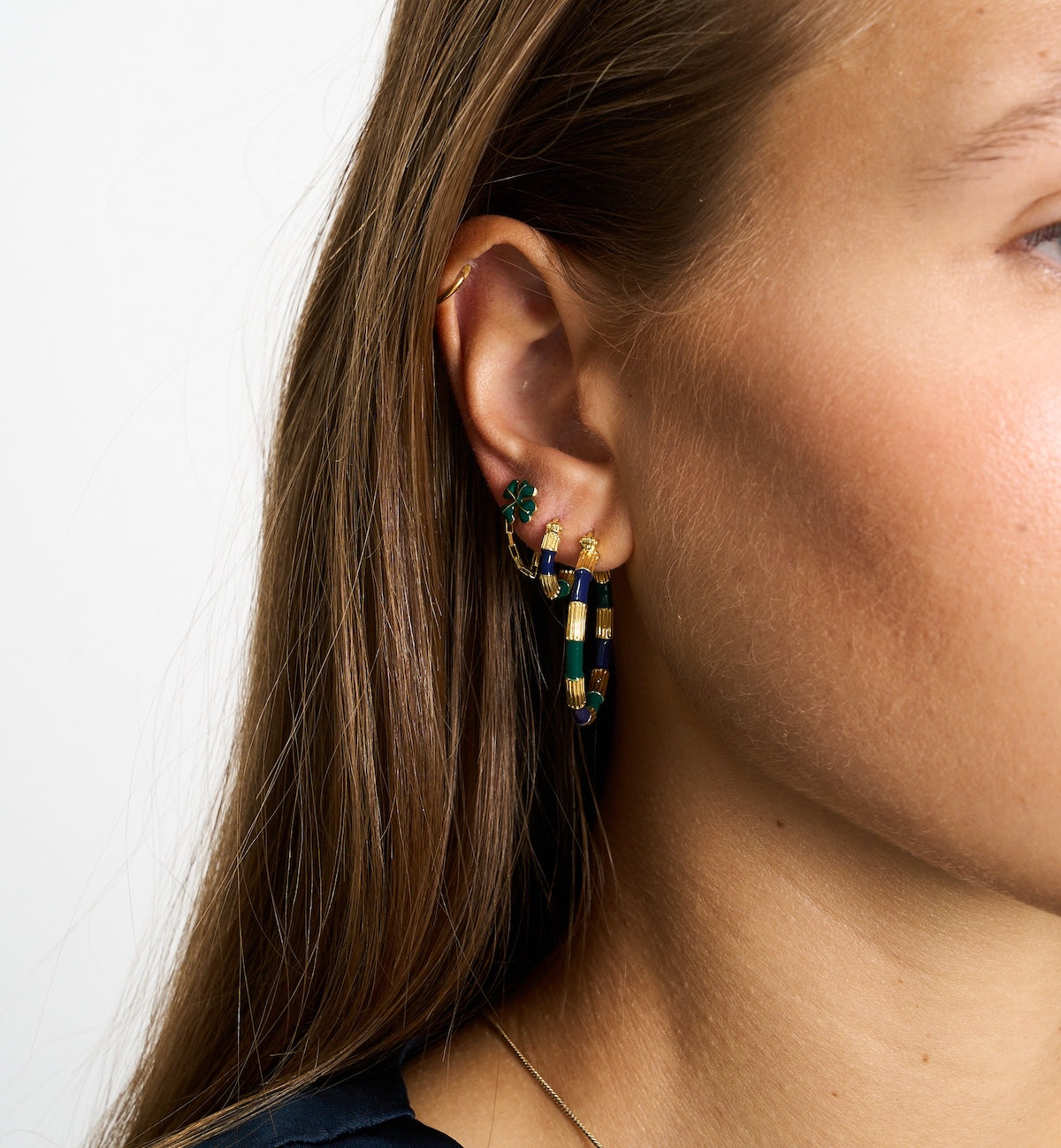 Small Archetype Hoop Earrings Gold and Silver