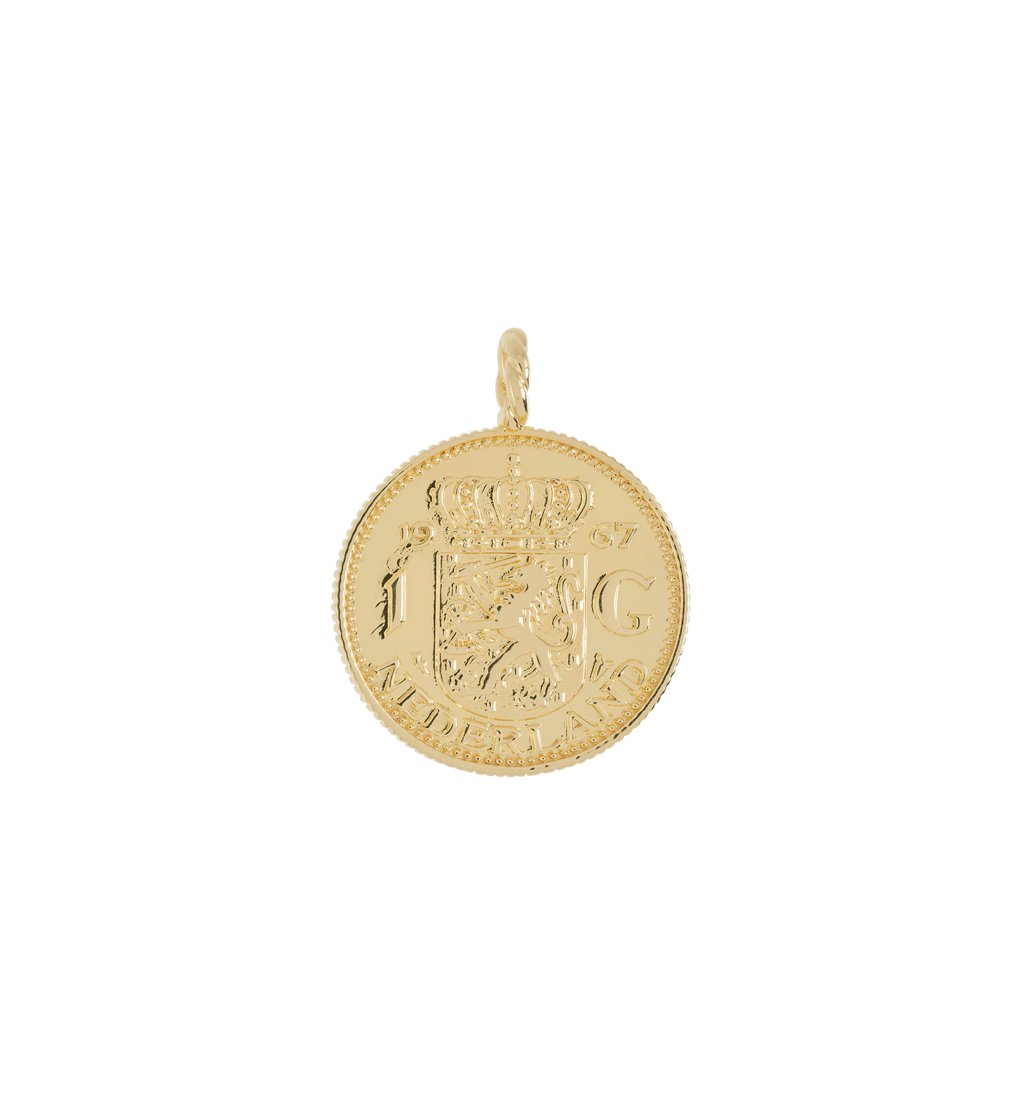 Fortunate Coin Charm Gold and Silver