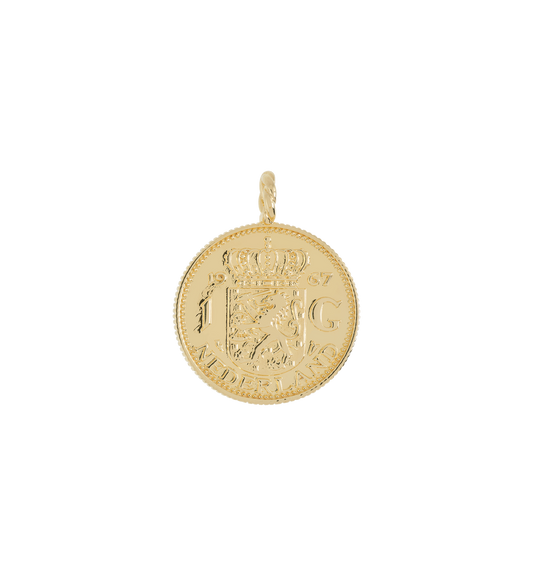 Fortunate Coin Charm Gold and Silver