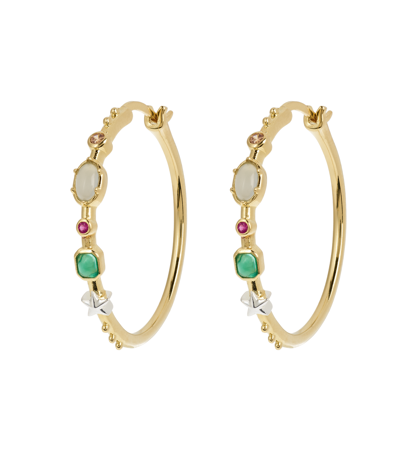 Anna + Nina Big Storybook Hoop Earrings Goud