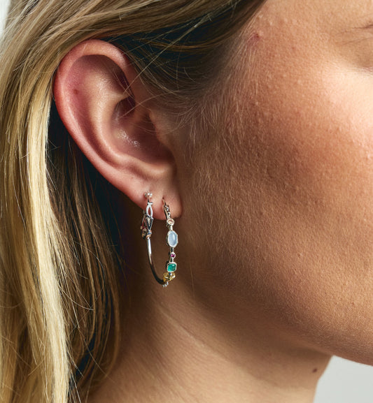 Anna + Nina LoveLoop Hoop Earrings Zilver