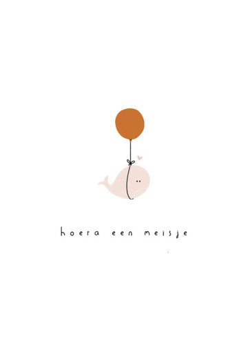 Kaart Hoera een Meisje