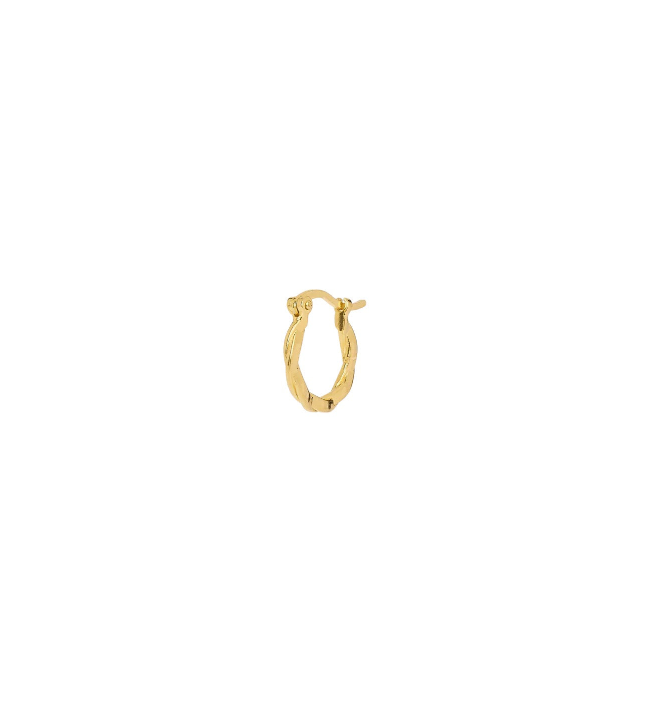 Single Small Twisted Hoop Earring