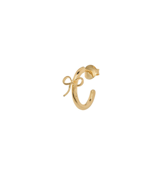 Single Small Bow Hoop Earring