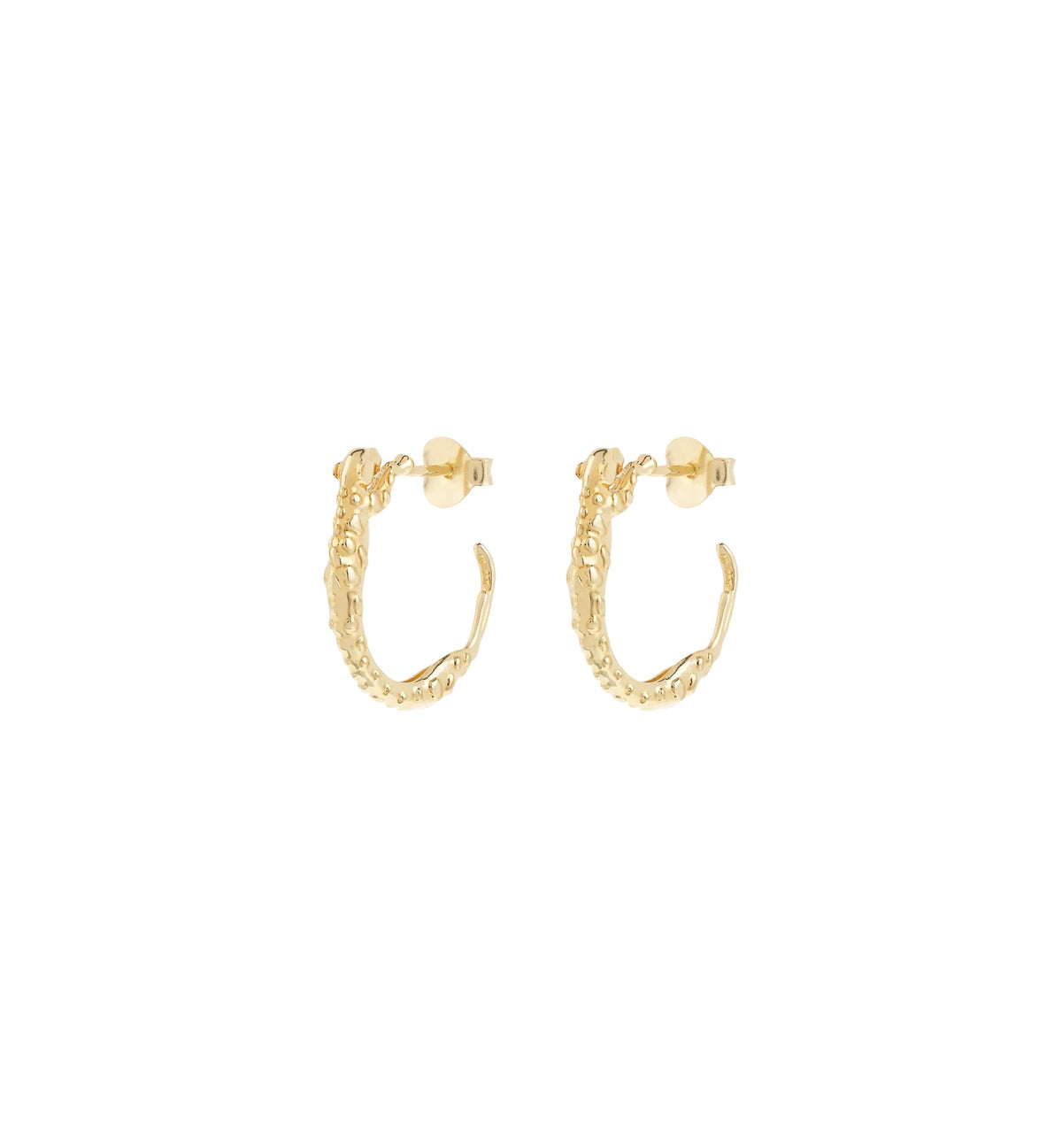 Anna + Nina Small Wild Arc Hoop Earrings Gold and Silver