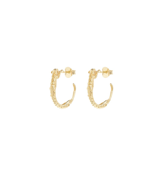 Anna + Nina Small Wild Arc Hoop Earrings Gold and Silver