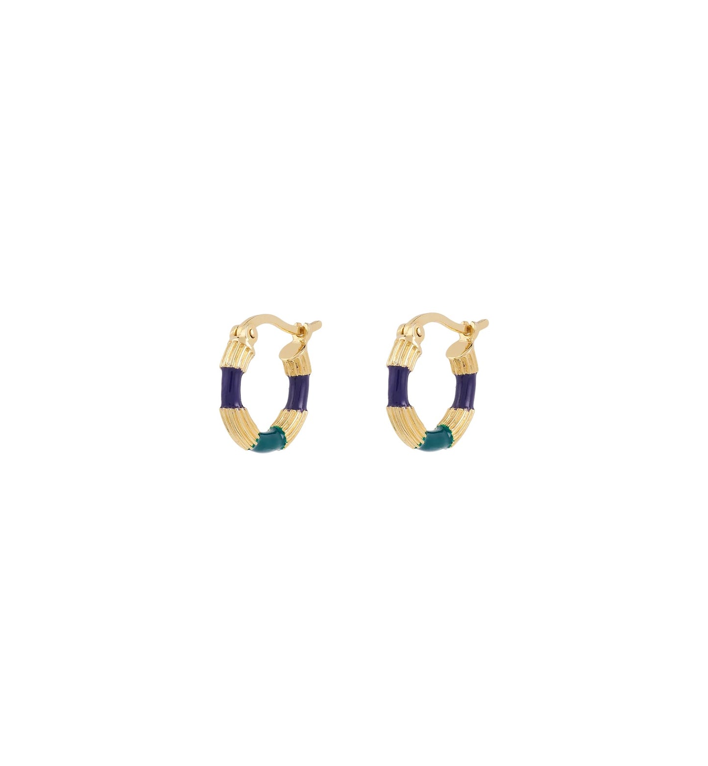 Anna + Nina Small Archetype Hoop Earrings Gold and Silver