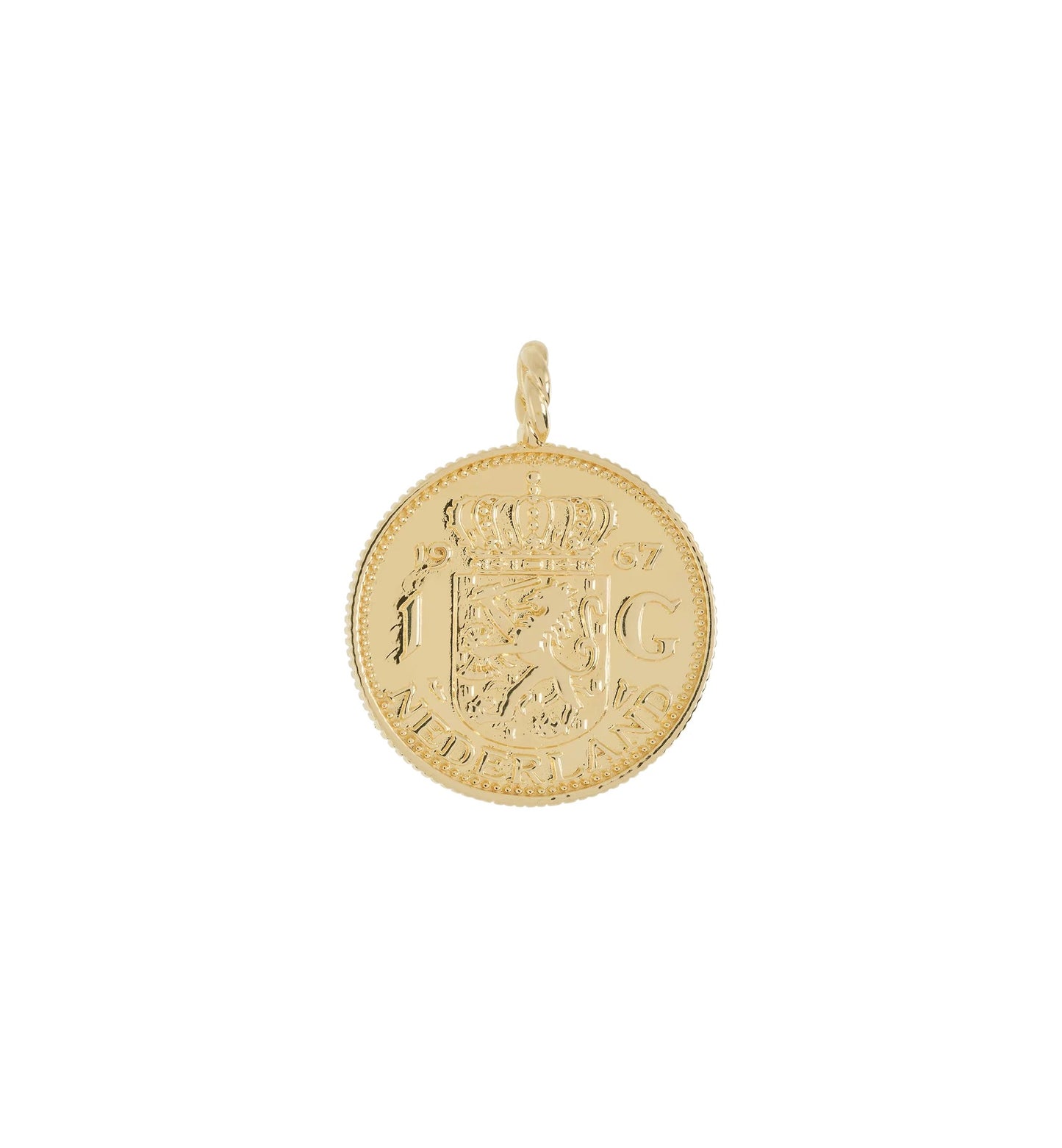 Anna + Nina Fortunate Coin Charm Gold and Silver