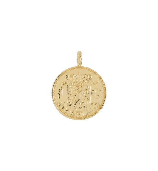 Anna + Nina Fortunate Coin Charm Gold and Silver