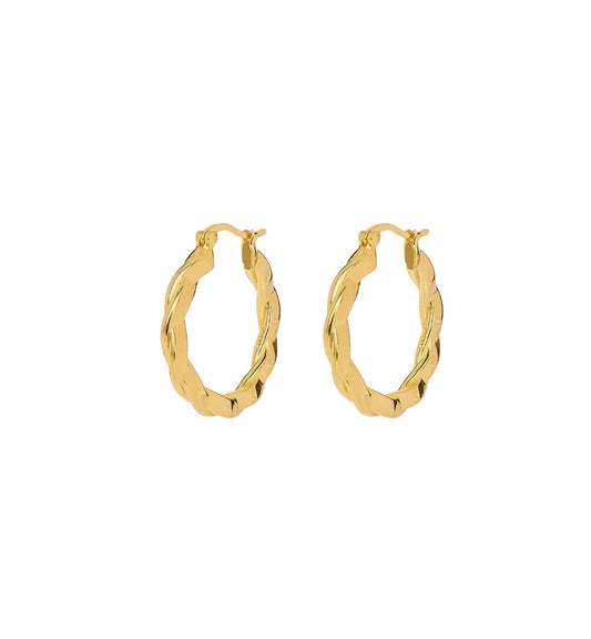 Large Twisted Hoop Earrings