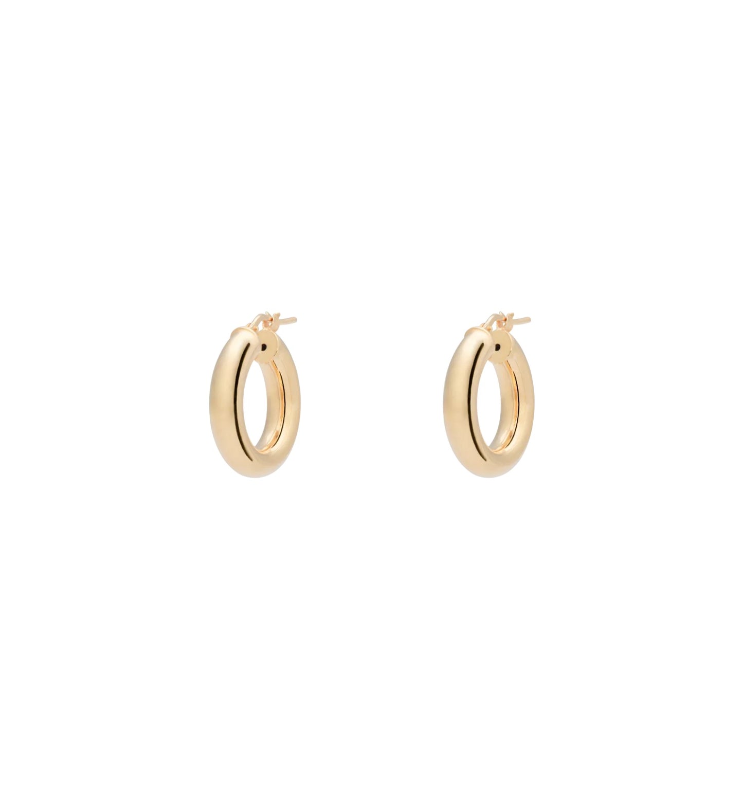 Anna + Nina Thick Plain Hoop Earrings