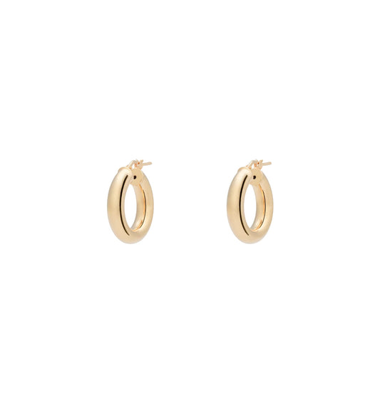 Anna + Nina Thick Plain Hoop Earrings