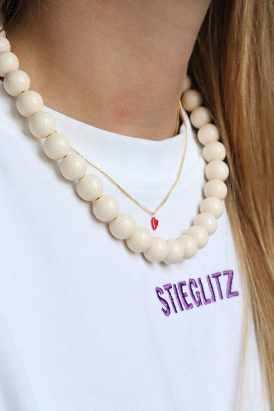 Bold Beads Ketting Crème
