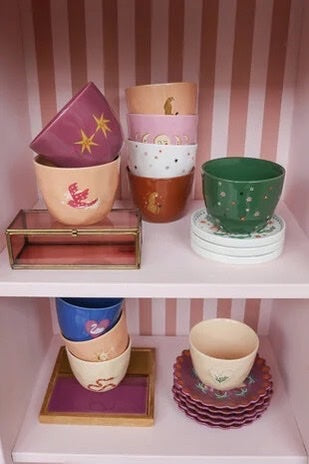 Large Peach Cup Bird