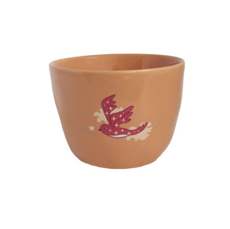 Large Peach Cup Bird