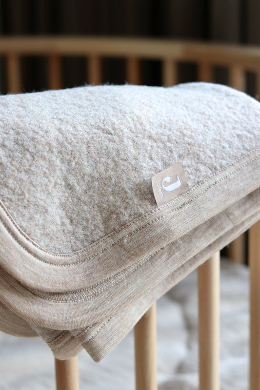 Jollein Deken Merino Wol Felted - Naturel
