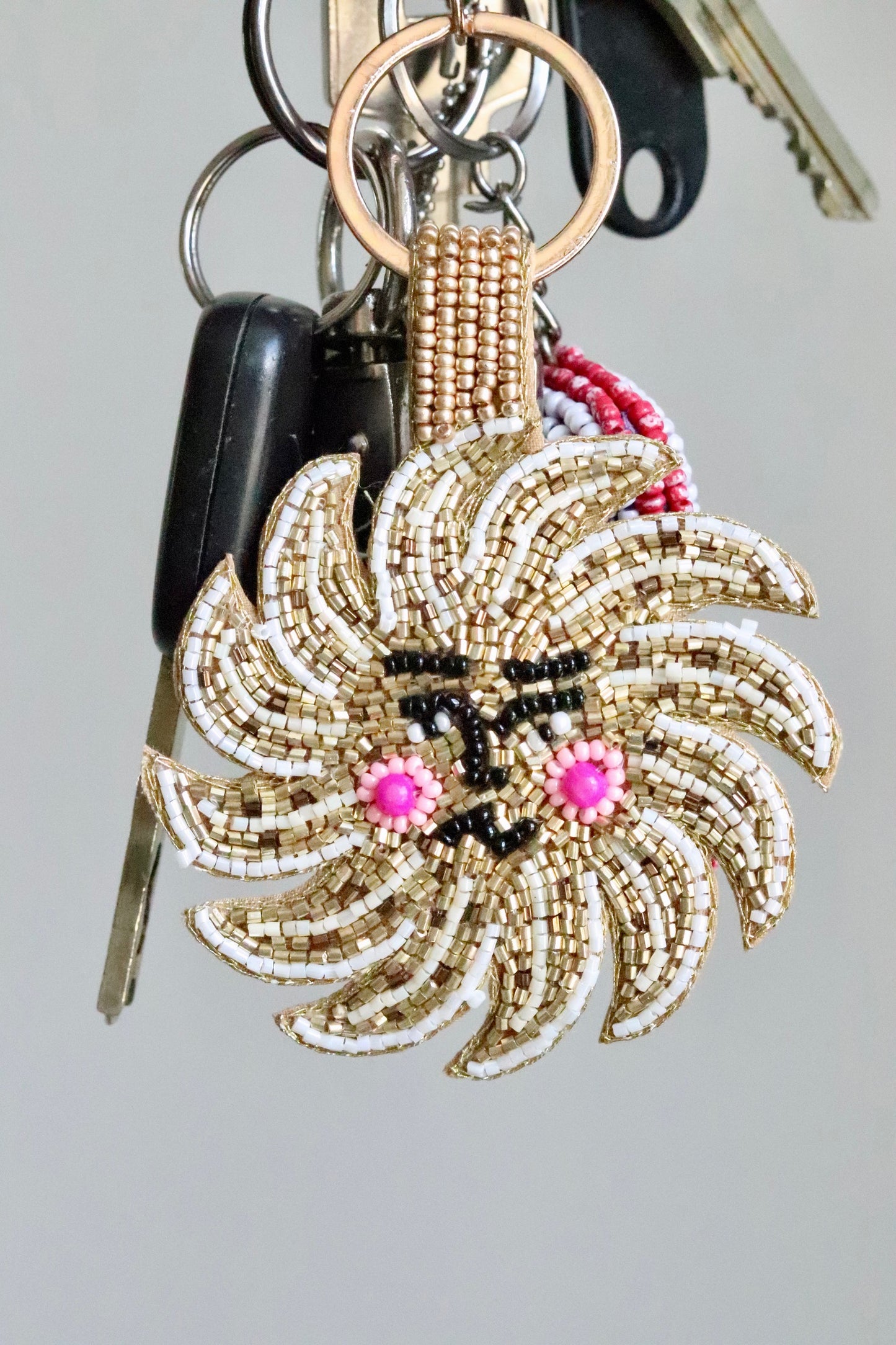 Smiling Sun Keychain