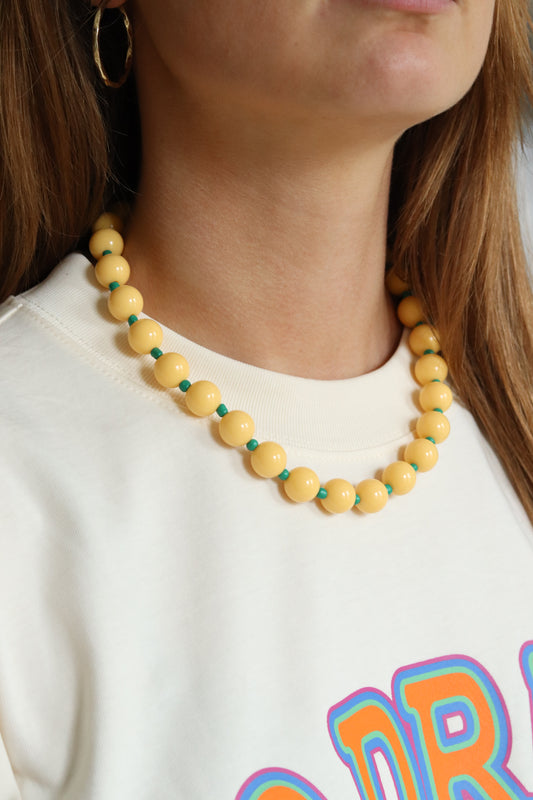 Bold Beads Ketting Geel