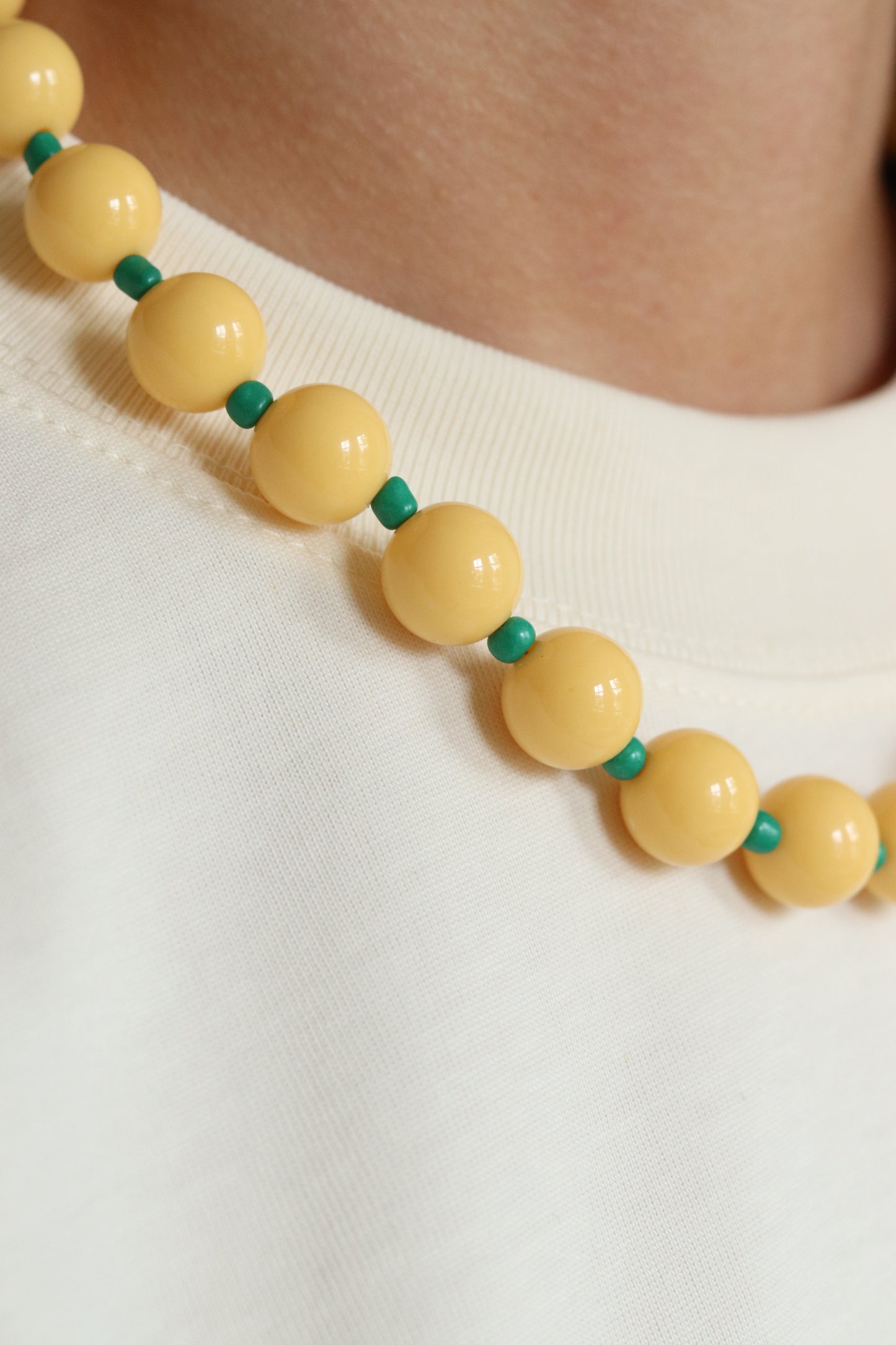 Bold Beads Ketting Geel