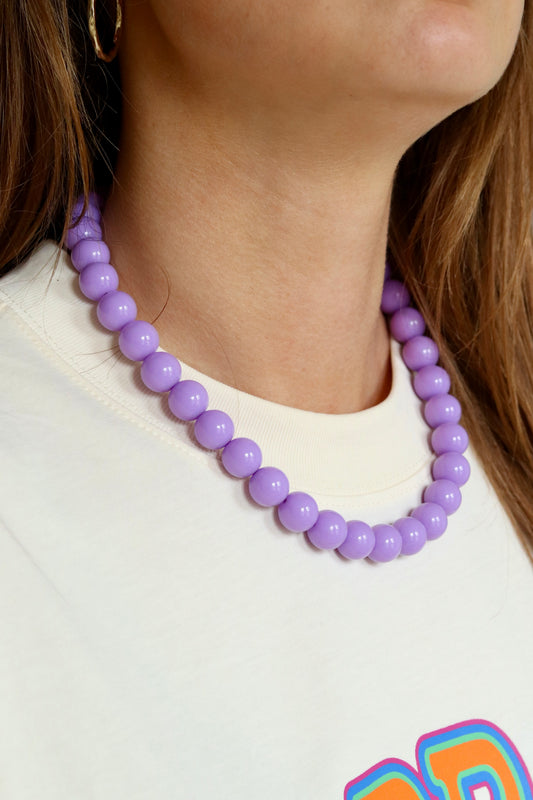 Bold Beads Ketting Paars