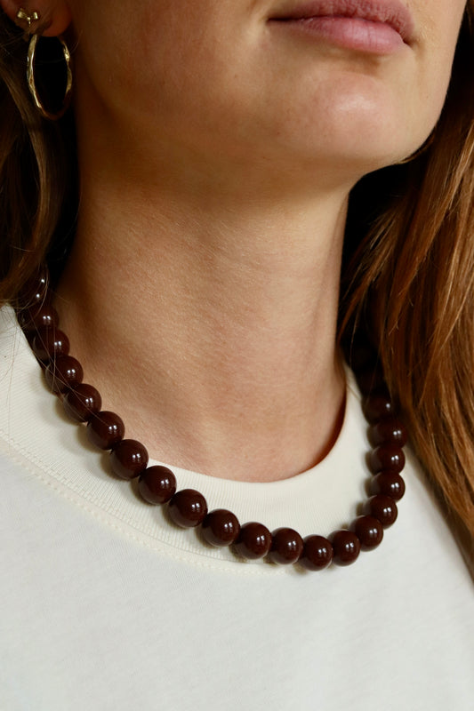 Bold Beads Ketting Bruin