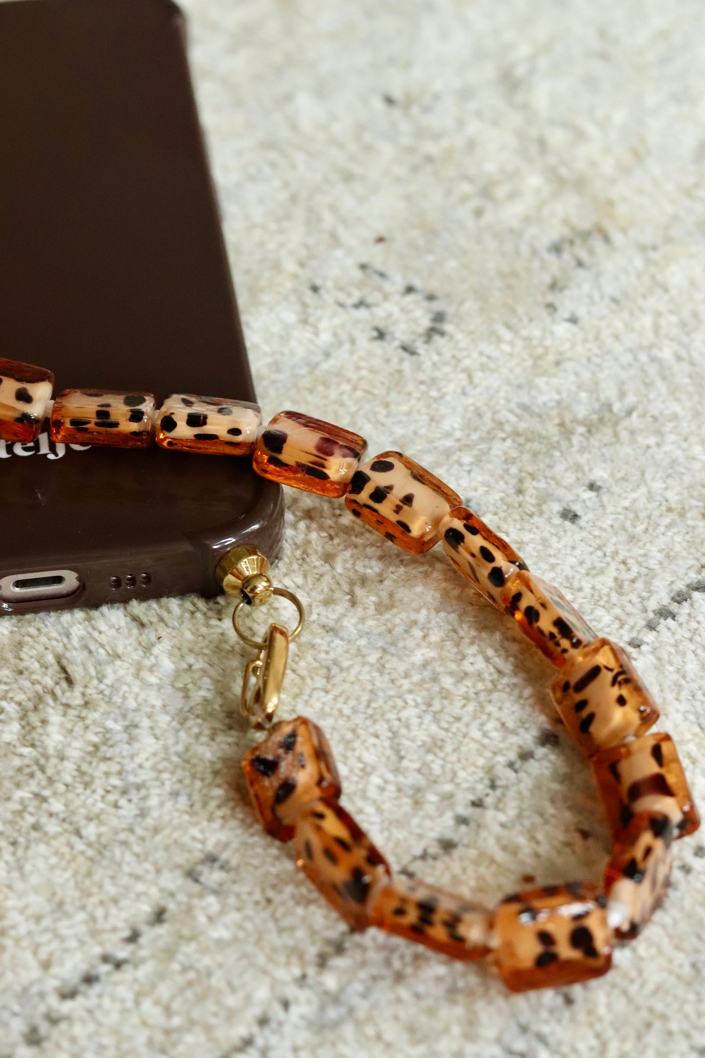 Telefoonkoord Leopard Cubes