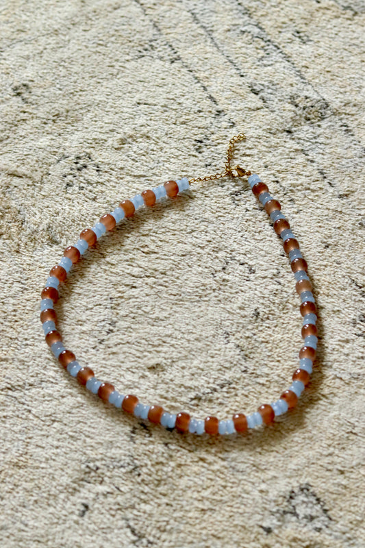 Ketting Blauw/Bruin