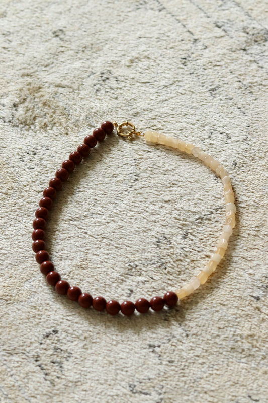 Ketting Bruin/Wit
