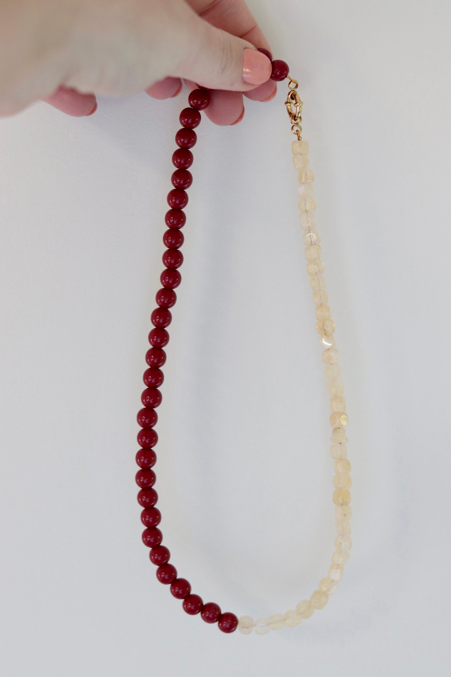 Ketting Bordeaux/Crème